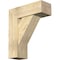 Ekena Millwork Traditional Block Rough Sawn Bracket w/ Offset Brace, Douglas Fir, 8"W x 22"D x 26"H BKT0806X22X26TRA05RDF - alternate 1